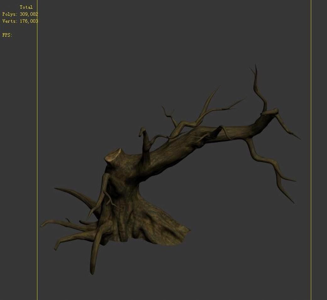 Fairy town - dead tree 4 3D model_3