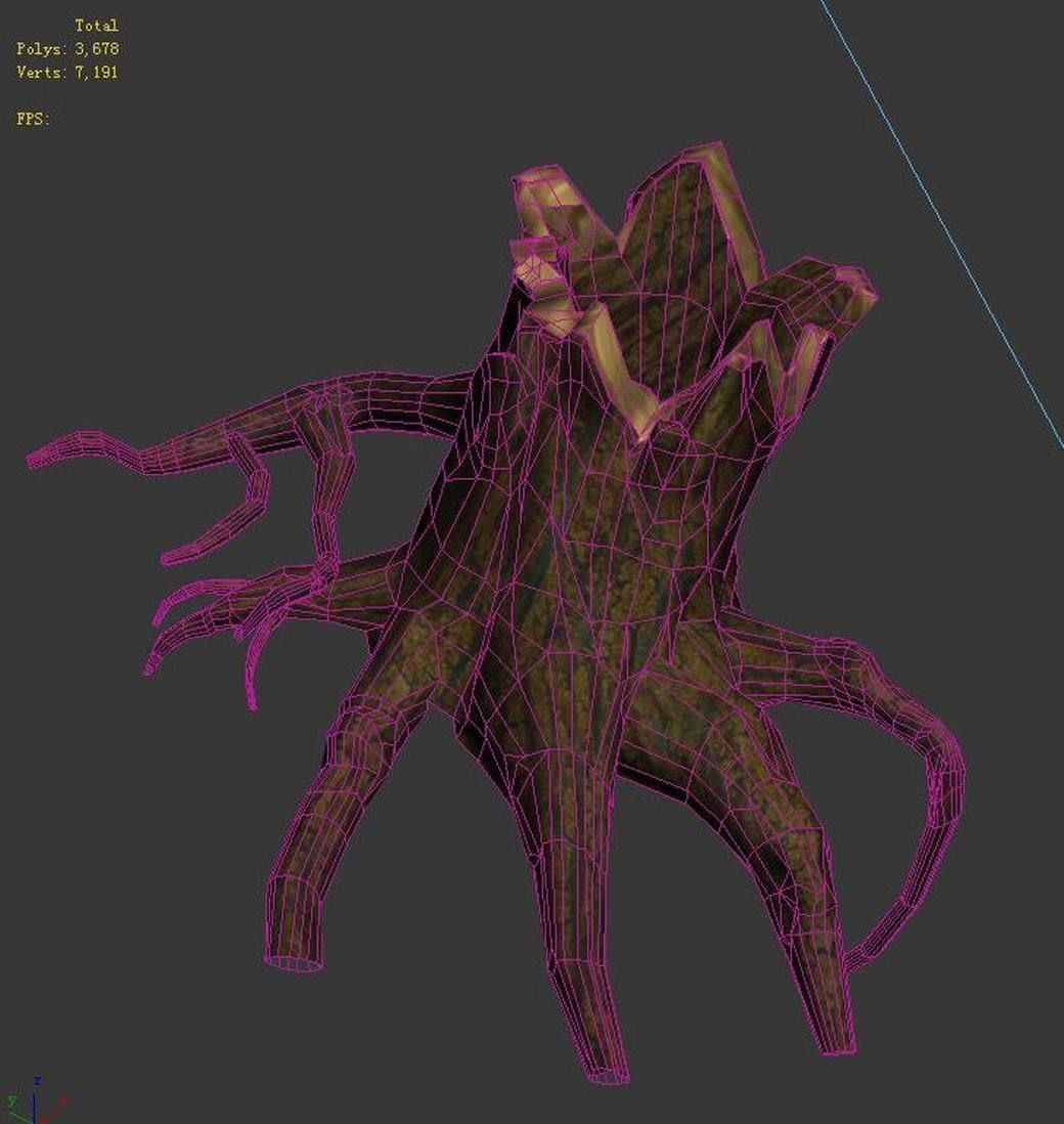 Fairy town - dead roots 3D model_3