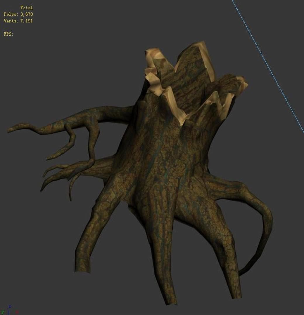 Fairy town - dead roots 3D model_2