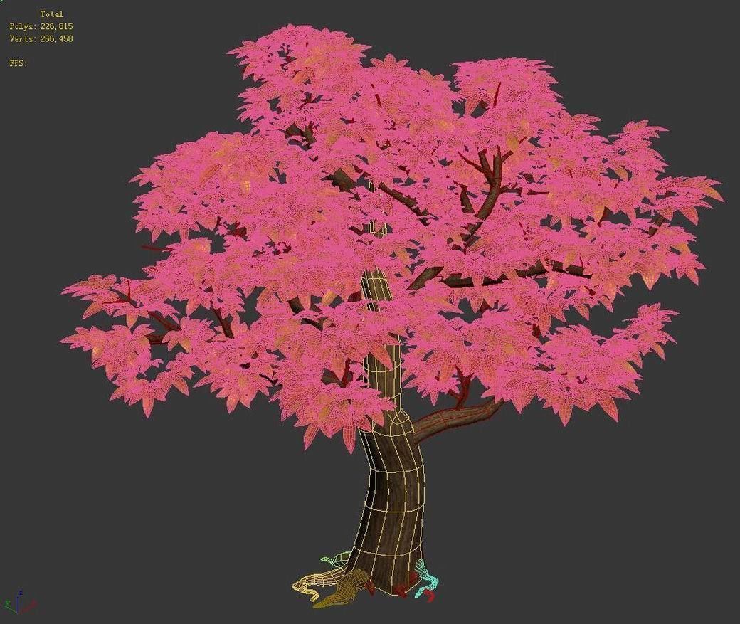 Game Model - Maple 014 3D model_3