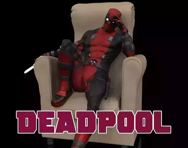 Deadpool Statue 3D print model