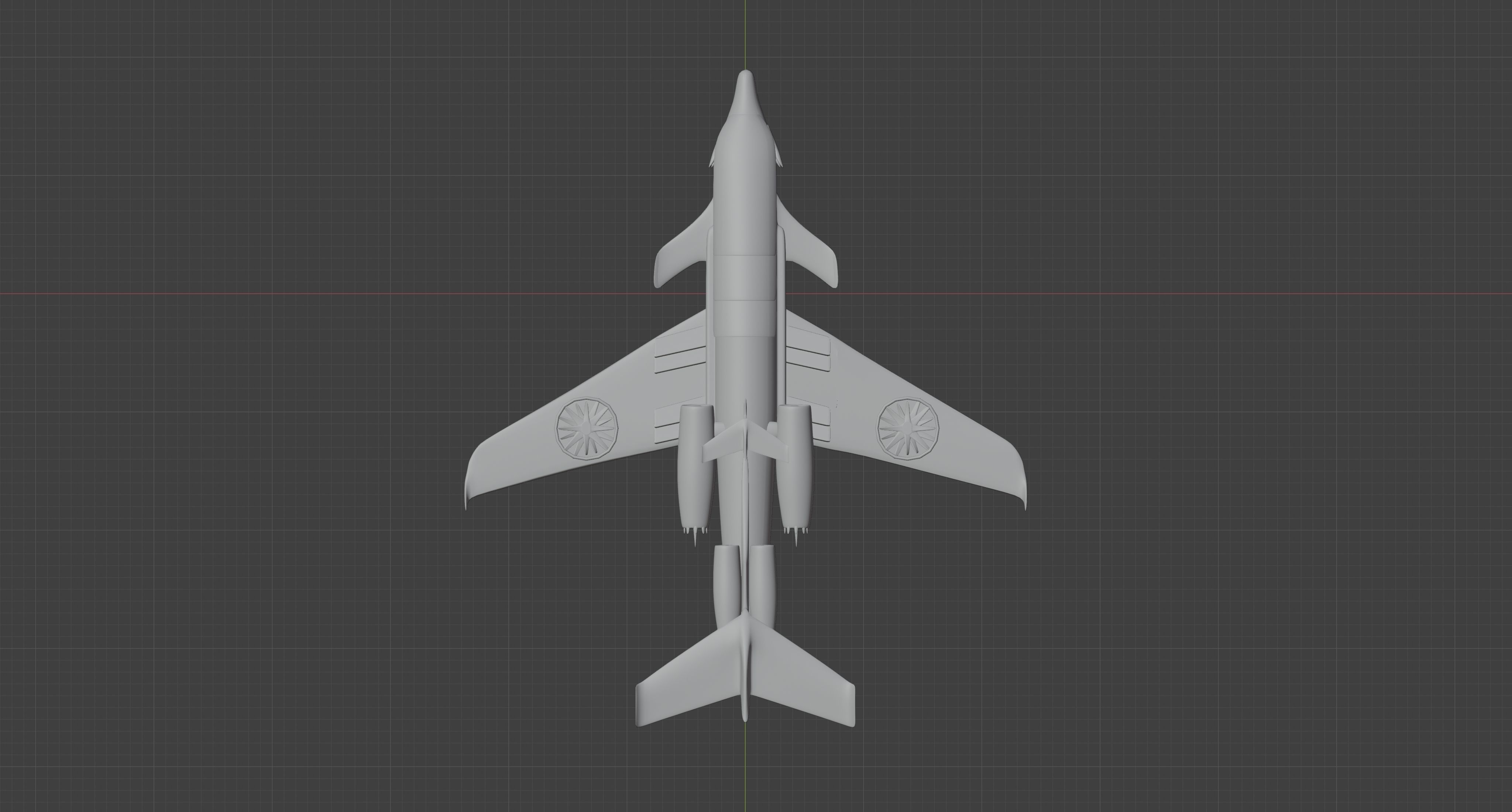 Airplane Black Generic Future 3D model_12