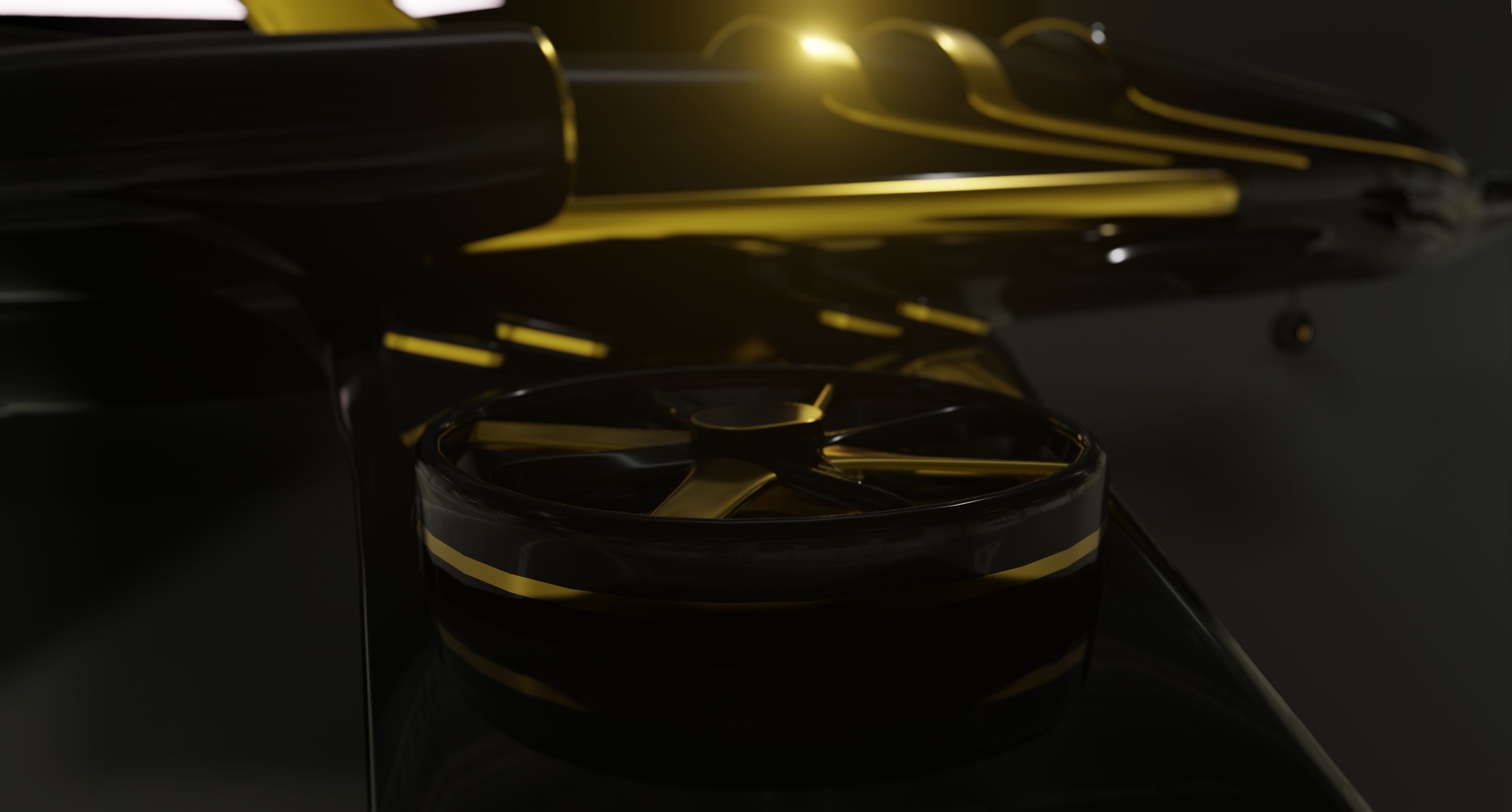 Airplane Black Generic Future 3D model_8