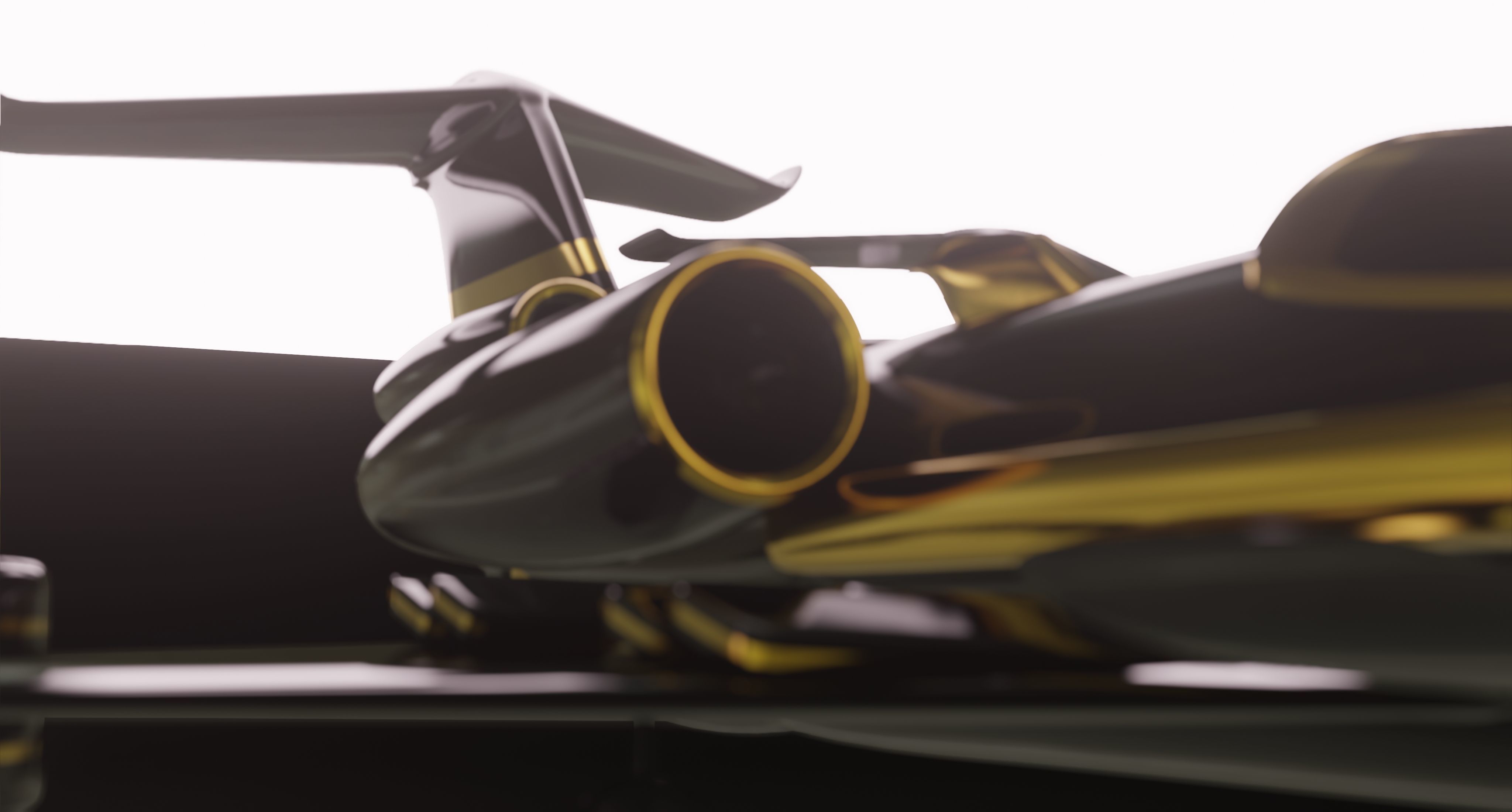 Airplane Black Generic Future 3D model_7