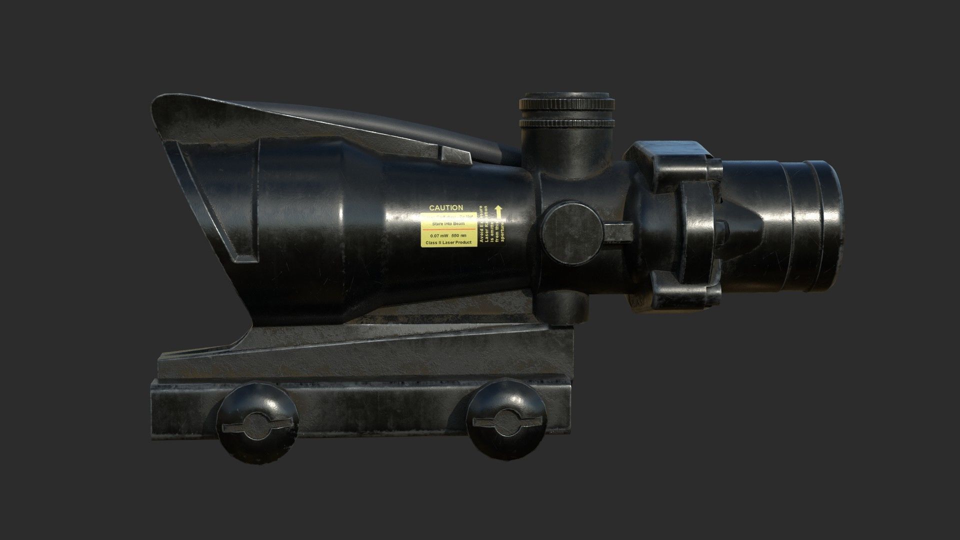 Weapon - Scope - 07 - Scope4X Low-poly 3D model_2
