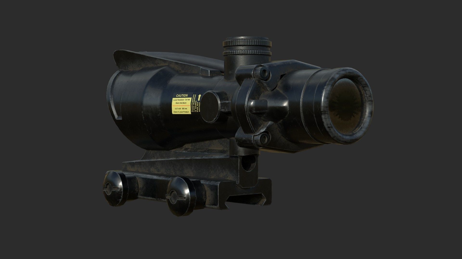 Weapon - Scope - 07 - Scope4X Low-poly 3D model_3