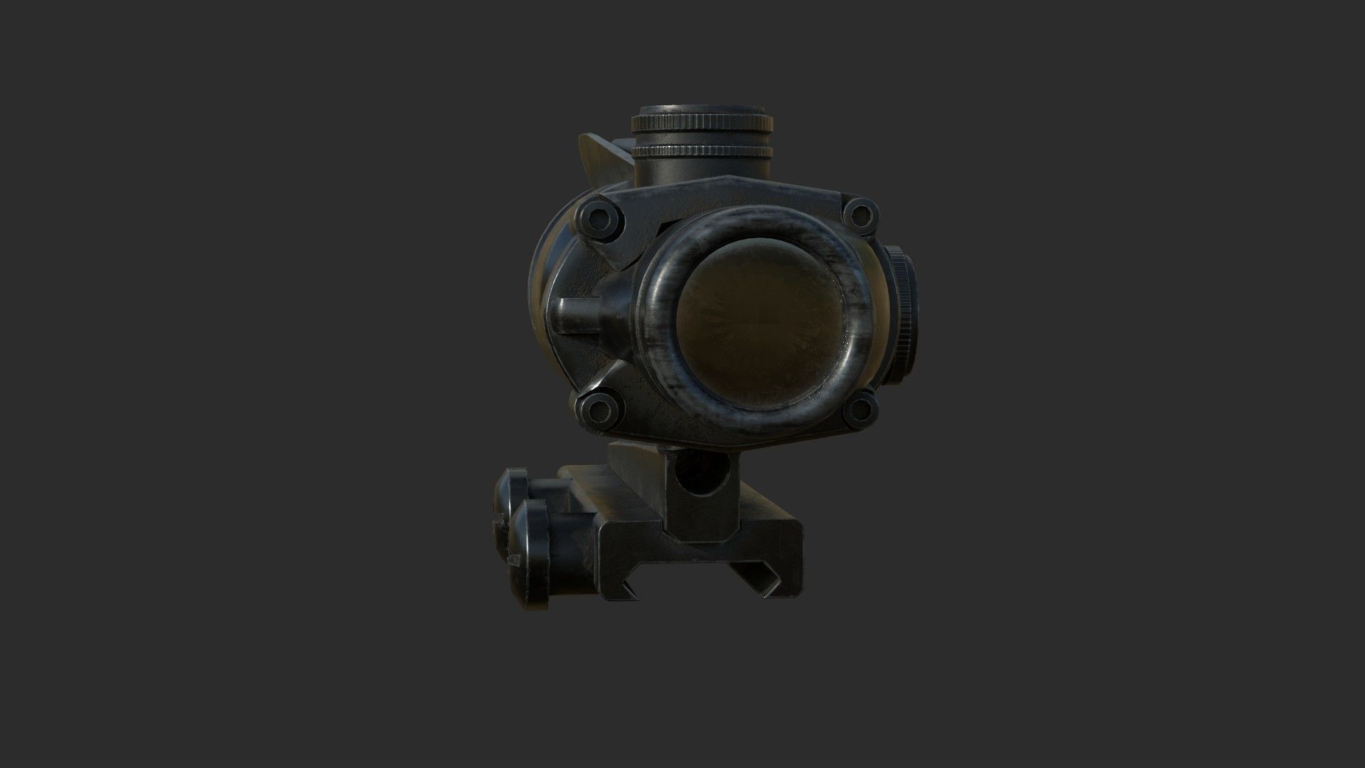 Weapon - Scope - 07 - Scope4X Low-poly 3D model_4