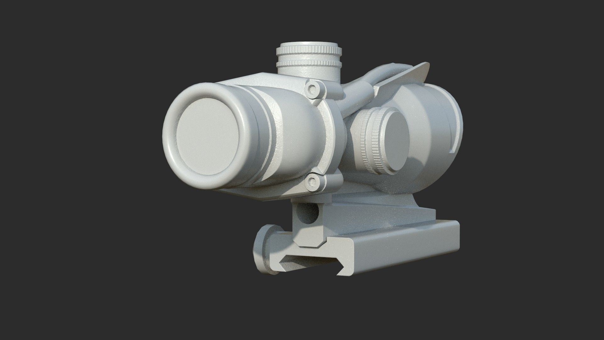 Weapon - Scope - 07 - Scope4X Low-poly 3D model_13