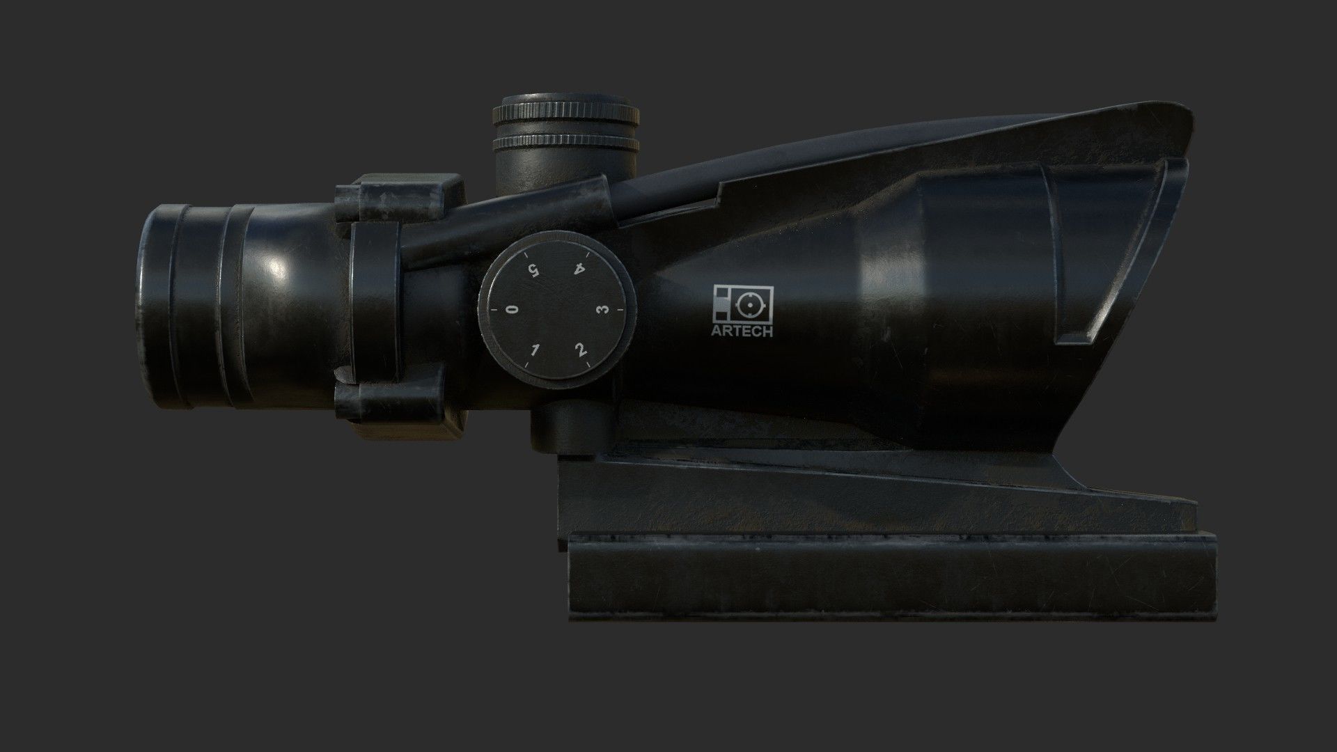 Weapon - Scope - 07 - Scope4X Low-poly 3D model_6