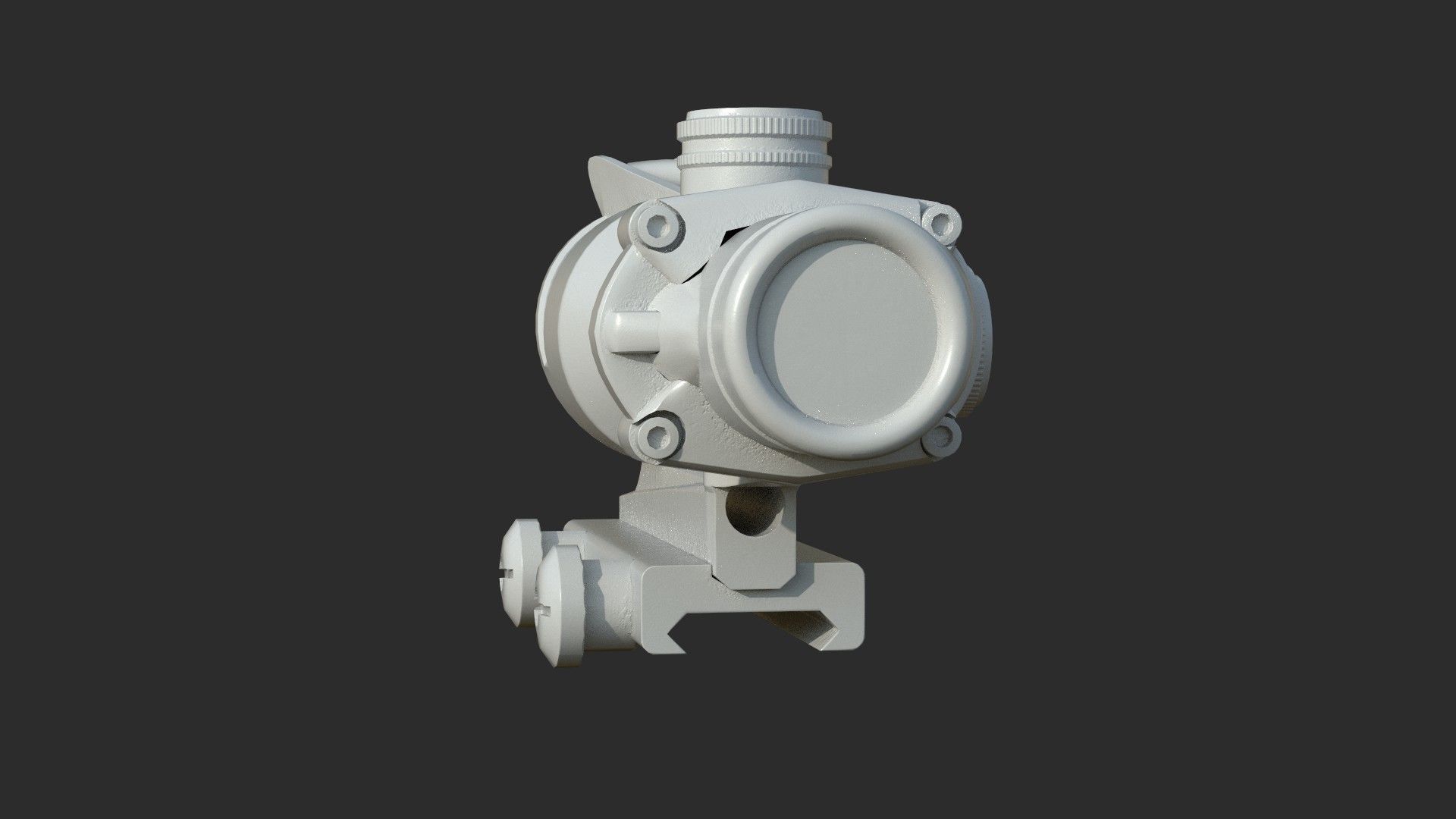 Weapon - Scope - 07 - Scope4X Low-poly 3D model_12