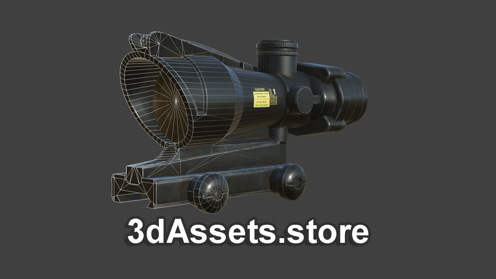Weapon - Scope - 07 - Scope4X Low-poly 3D model_1