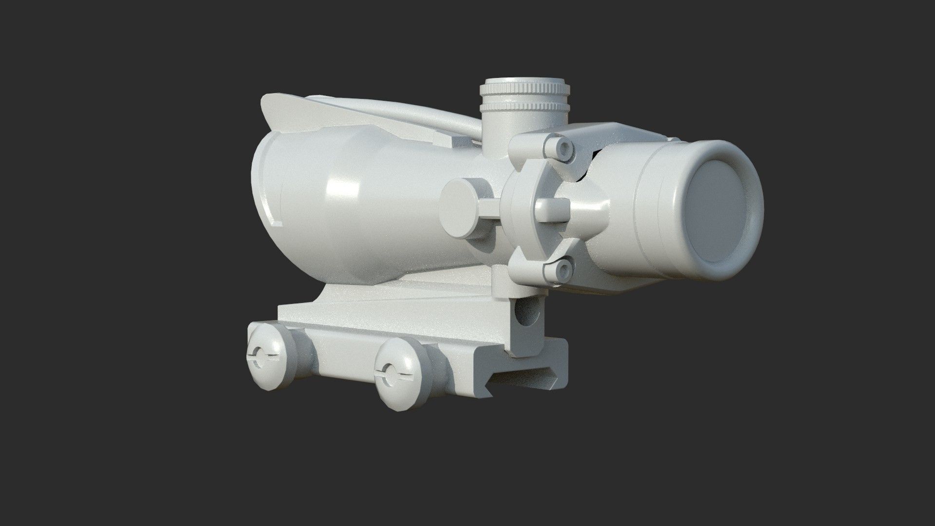 Weapon - Scope - 07 - Scope4X Low-poly 3D model_11