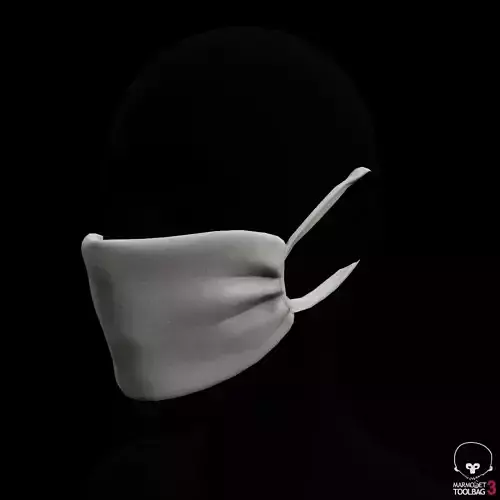 Diy corona protection mask Low-poly 3D model