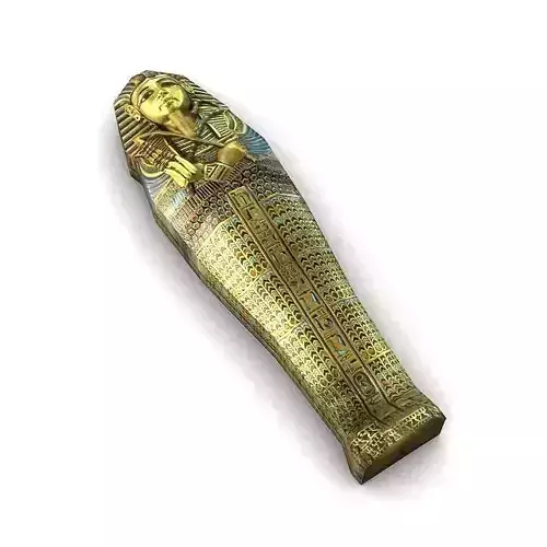 Low Poly Egyptian Sarcophagus Low-poly 3D model