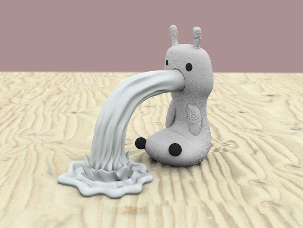 NiNN hamster puke 3D print model_3