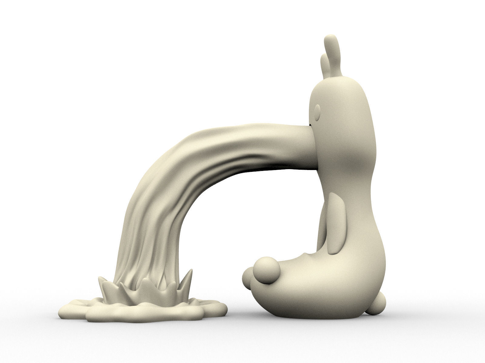 NiNN hamster puke 3D print model_2