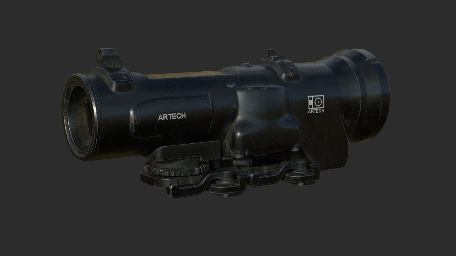 Weapon - Scope - 08 - Scope6X Low-poly 3D model_4