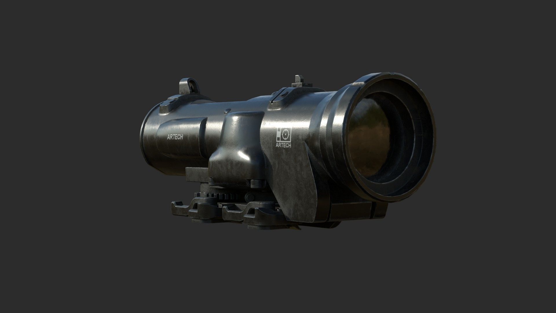 Weapon - Scope - 08 - Scope6X Low-poly 3D model_6