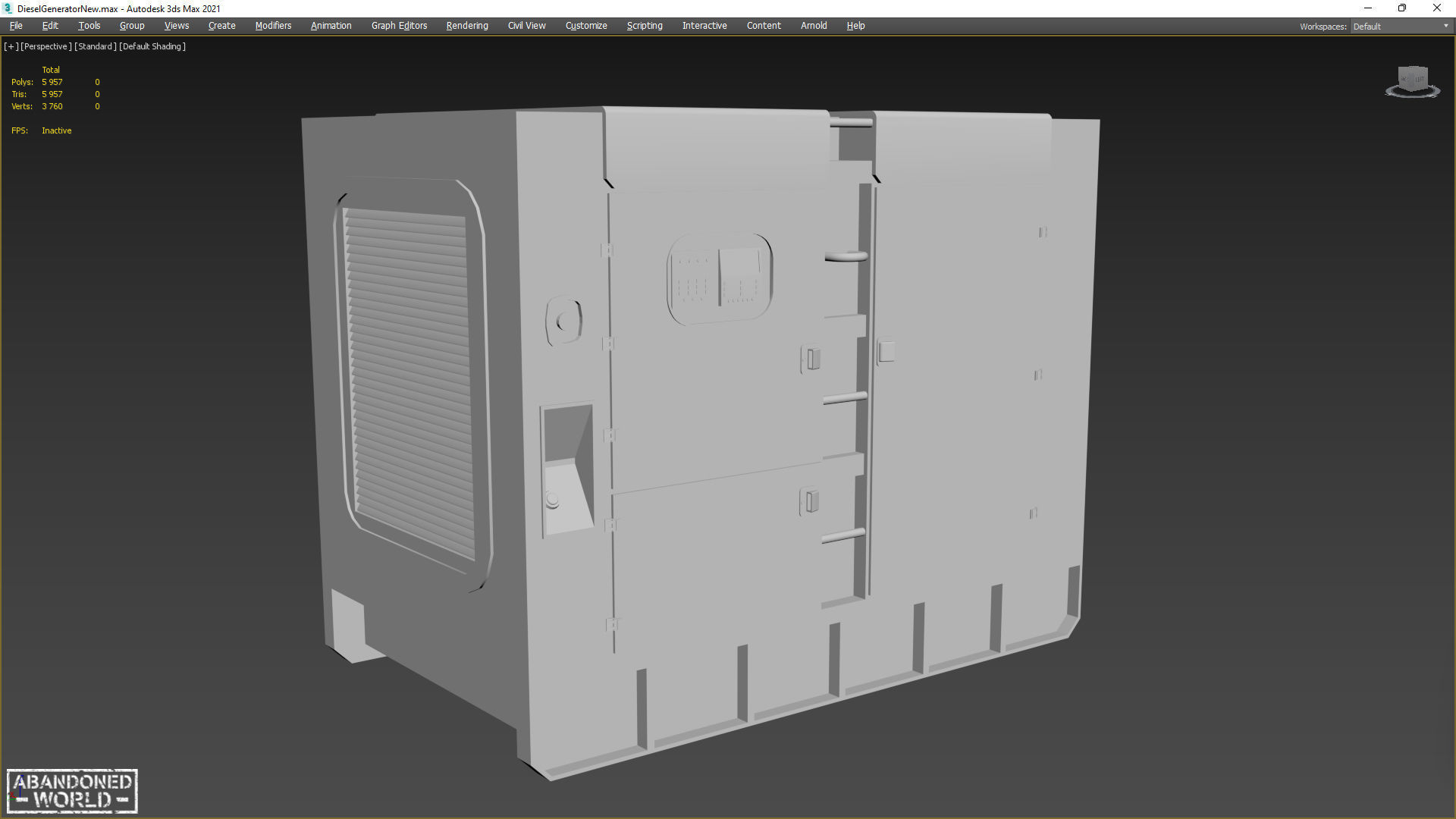 Diesel Generator New Low-poly 3D model_10