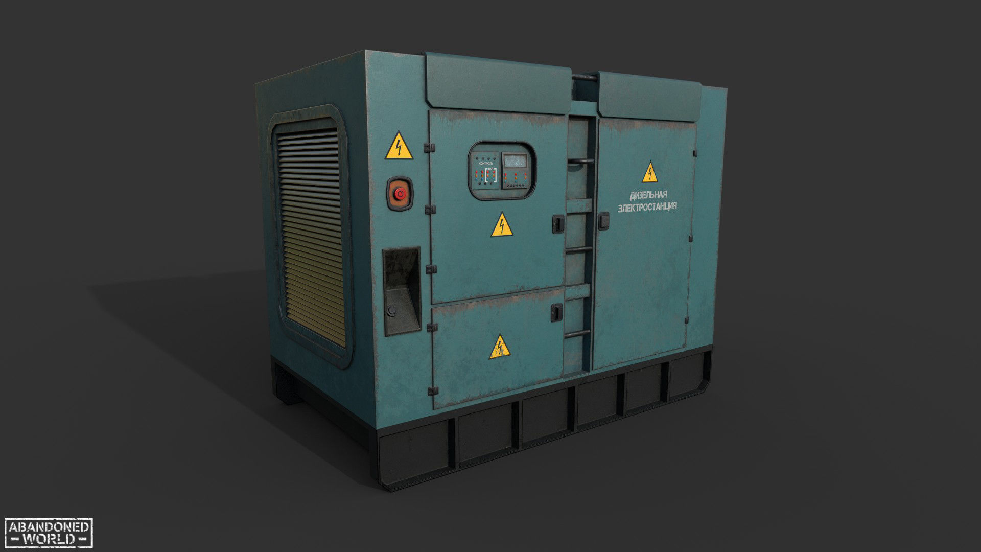 Diesel Generator New Low-poly 3D model_1