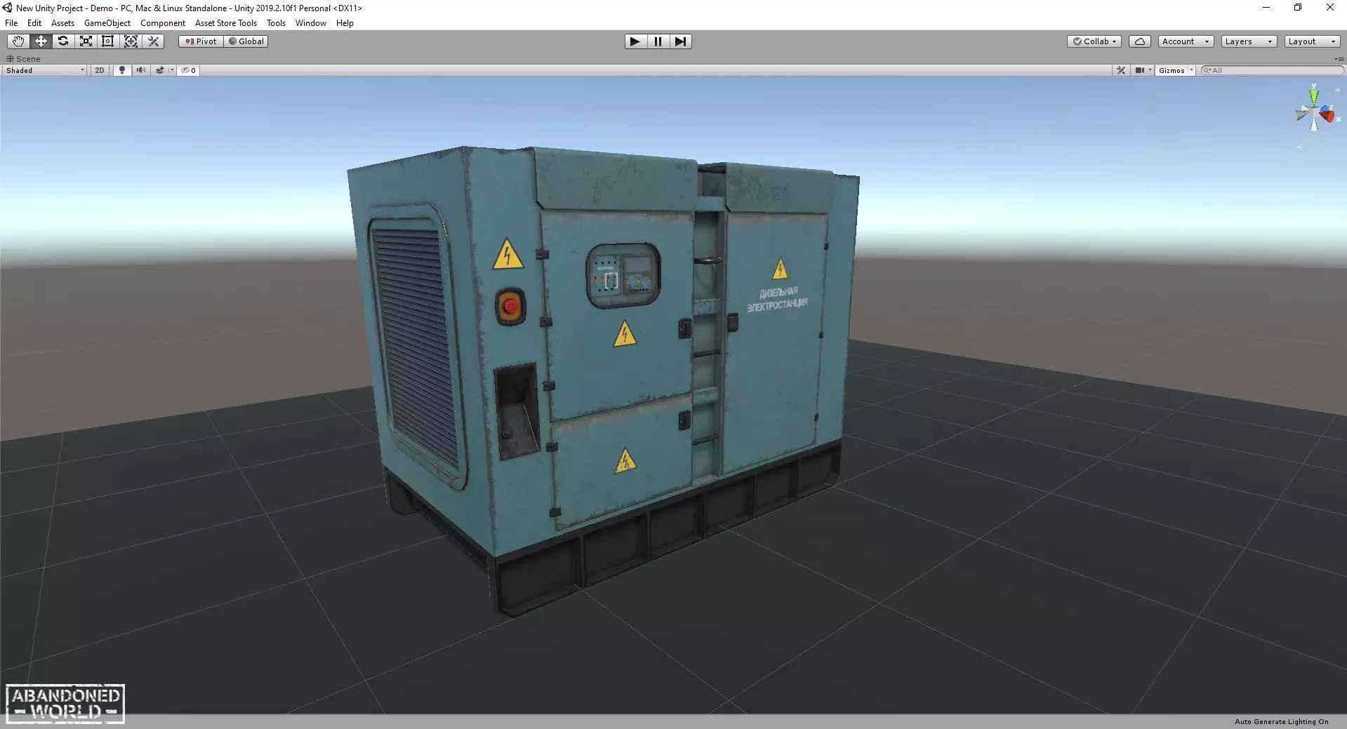 Diesel Generator New Low-poly 3D model_6