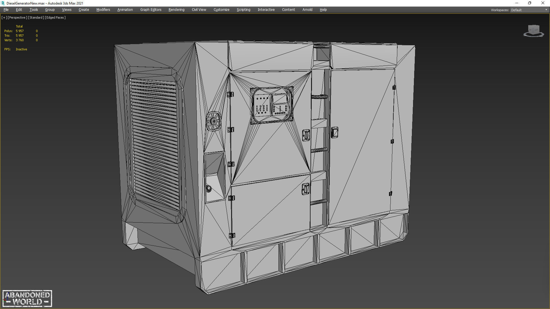 Diesel Generator New Low-poly 3D model_11