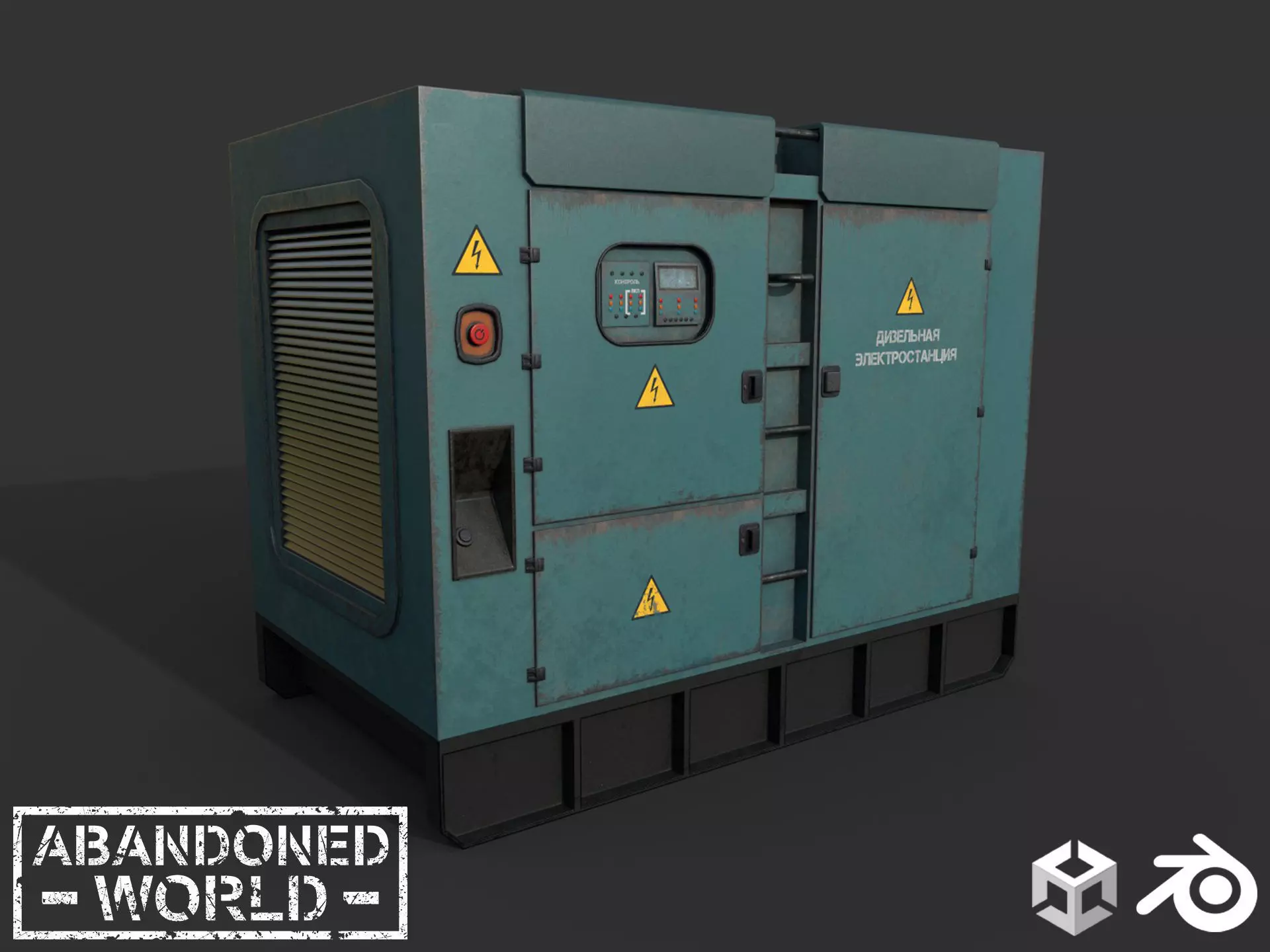 Diesel Generator New Low-poly 3D model_0