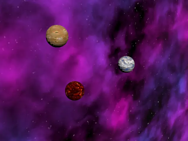 Planets and Nebula Background and Atmosphere Free low-poly 3D model