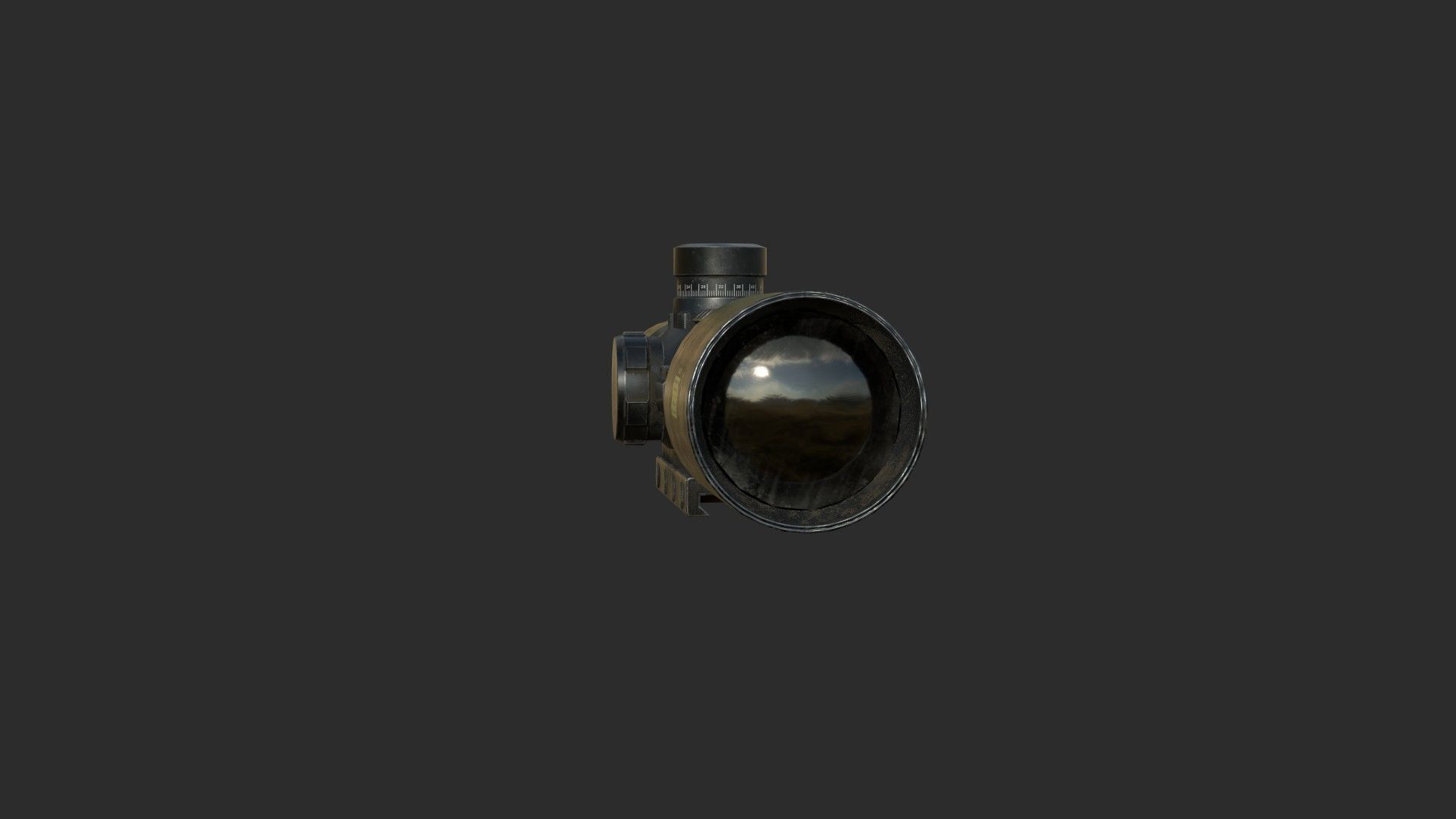 Weapon - Scope - 09 - LongRangeScope Low-poly 3D model_3