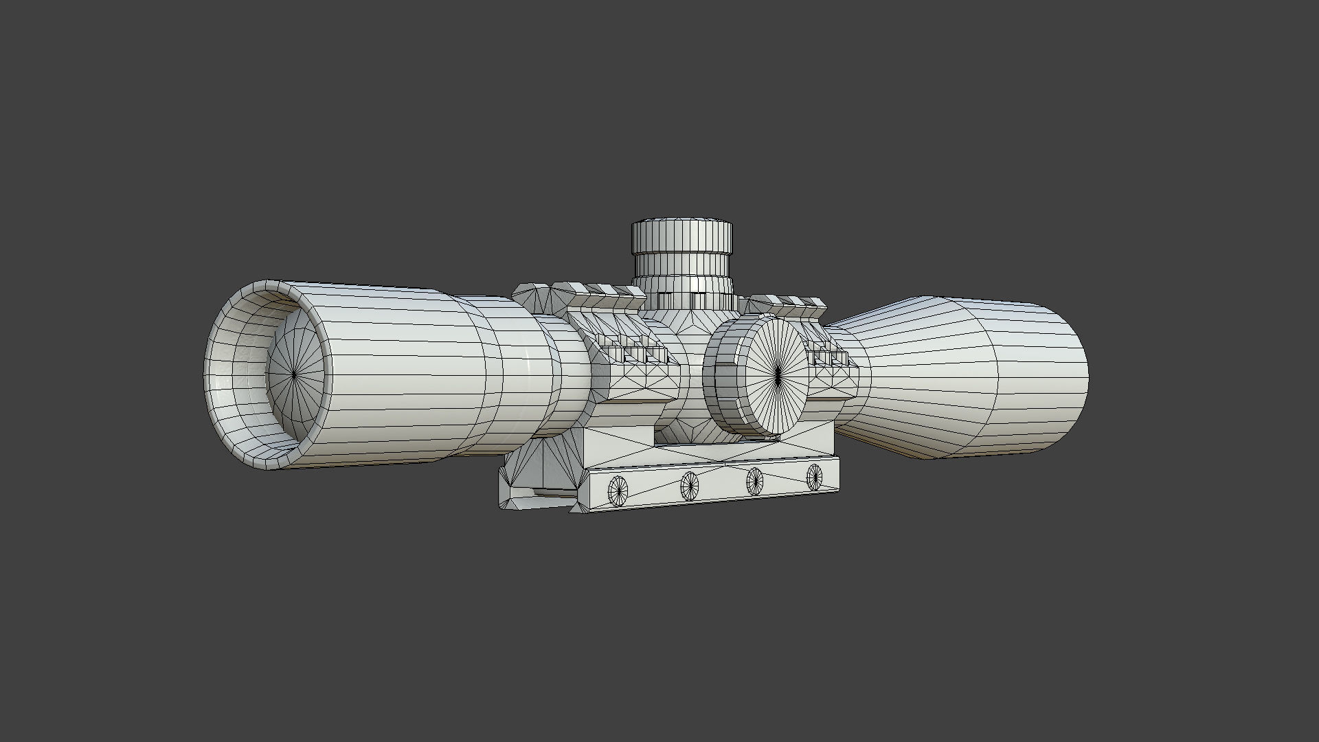 Weapon - Scope - 09 - LongRangeScope Low-poly 3D model_24