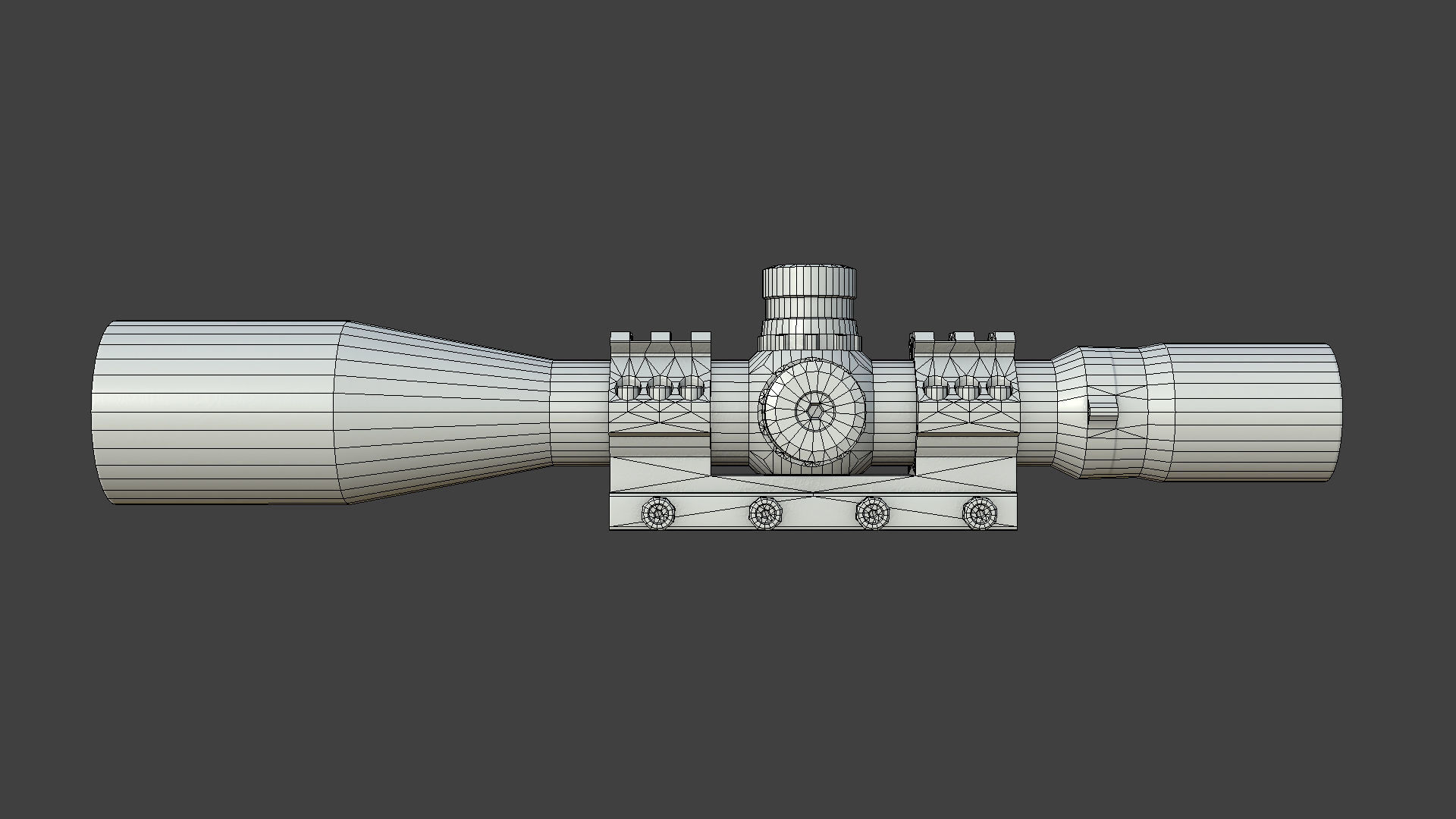 Weapon - Scope - 09 - LongRangeScope Low-poly 3D model_21