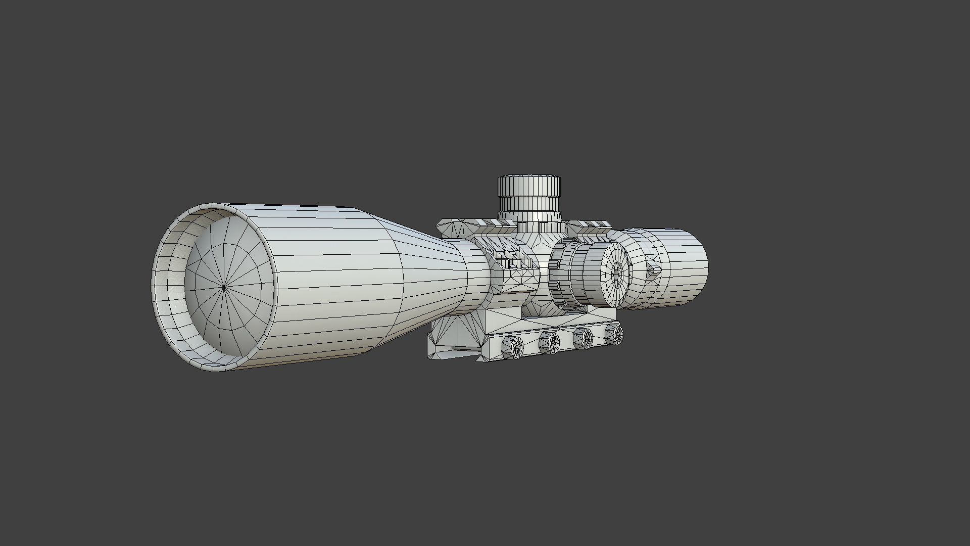 Weapon - Scope - 09 - LongRangeScope Low-poly 3D model_20