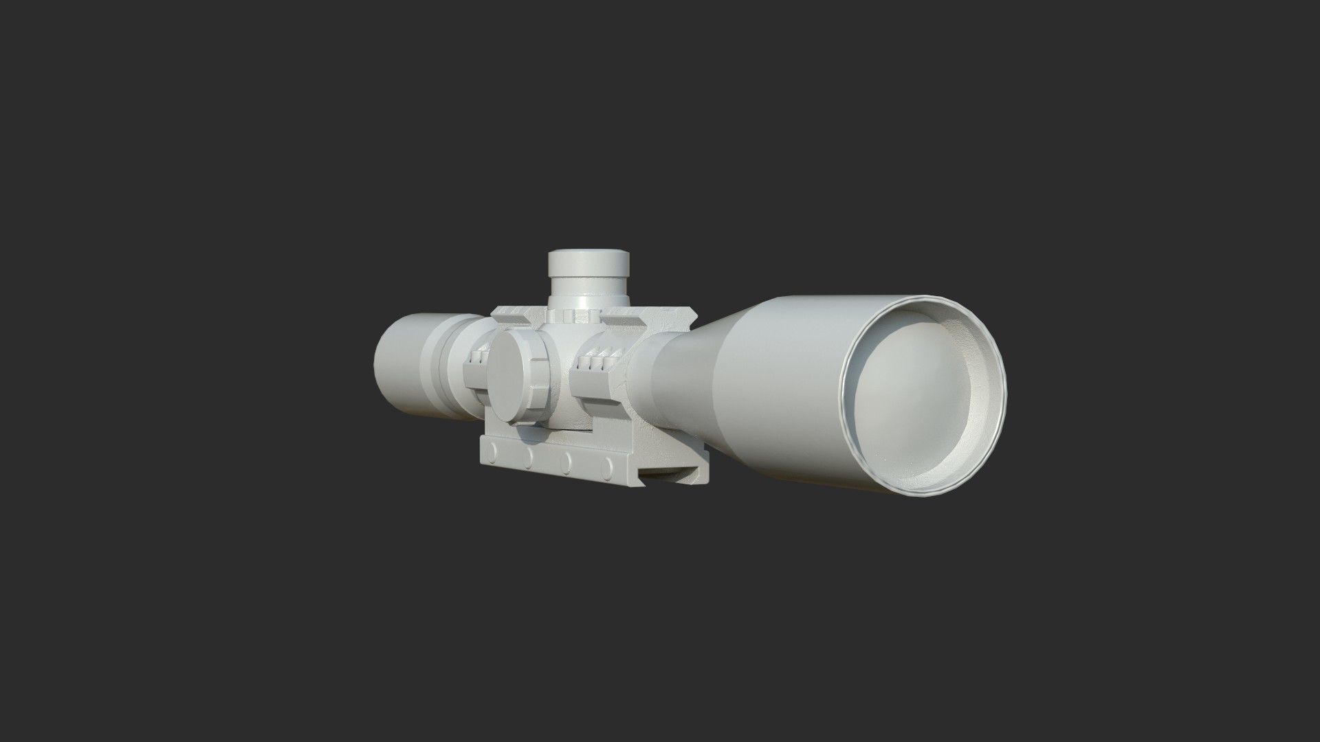 Weapon - Scope - 09 - LongRangeScope Low-poly 3D model_10