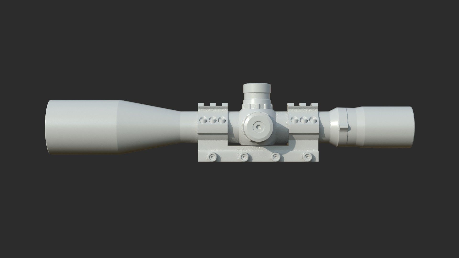 Weapon - Scope - 09 - LongRangeScope Low-poly 3D model_13