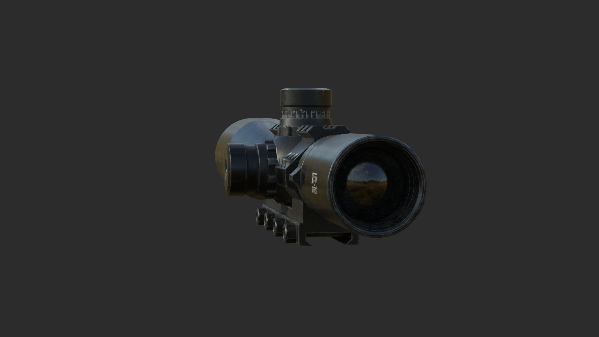 Weapon - Scope - 09 - LongRangeScope Low-poly 3D model_7
