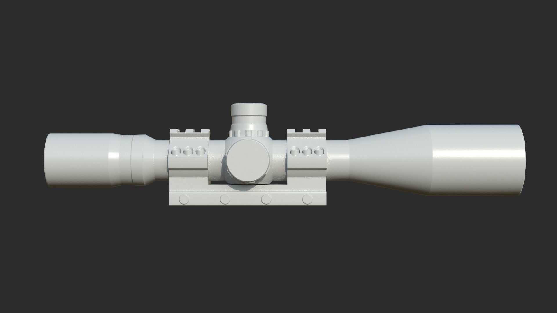 Weapon - Scope - 09 - LongRangeScope Low-poly 3D model_9