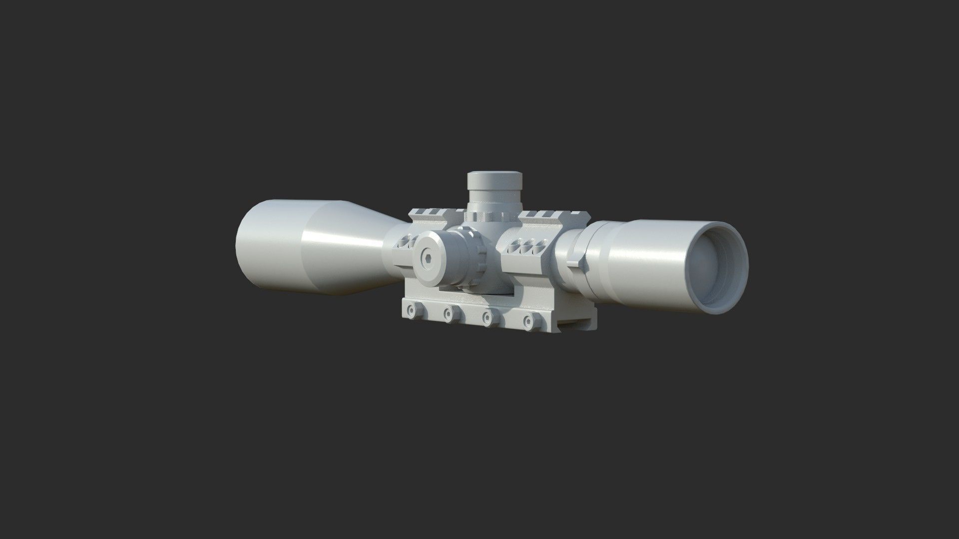 Weapon - Scope - 09 - LongRangeScope Low-poly 3D model_14