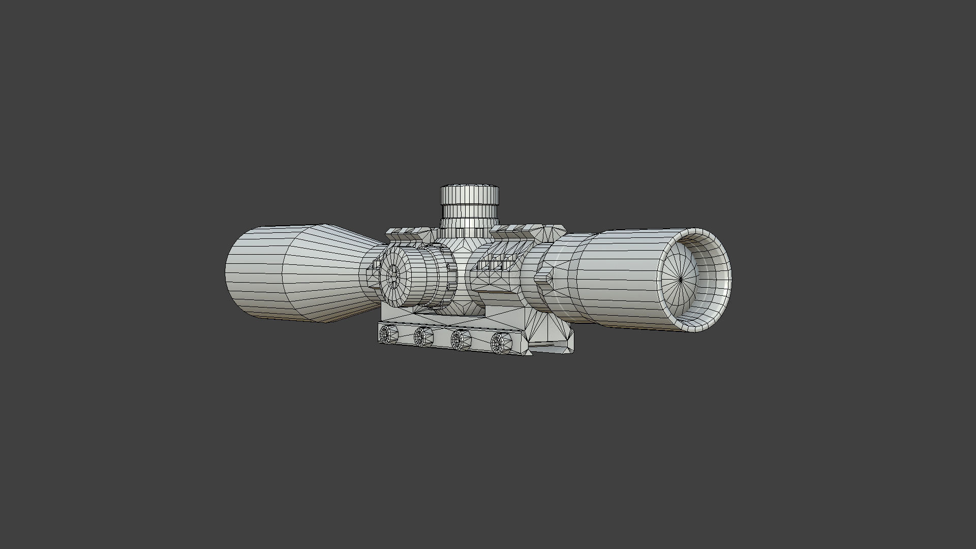 Weapon - Scope - 09 - LongRangeScope Low-poly 3D model_22