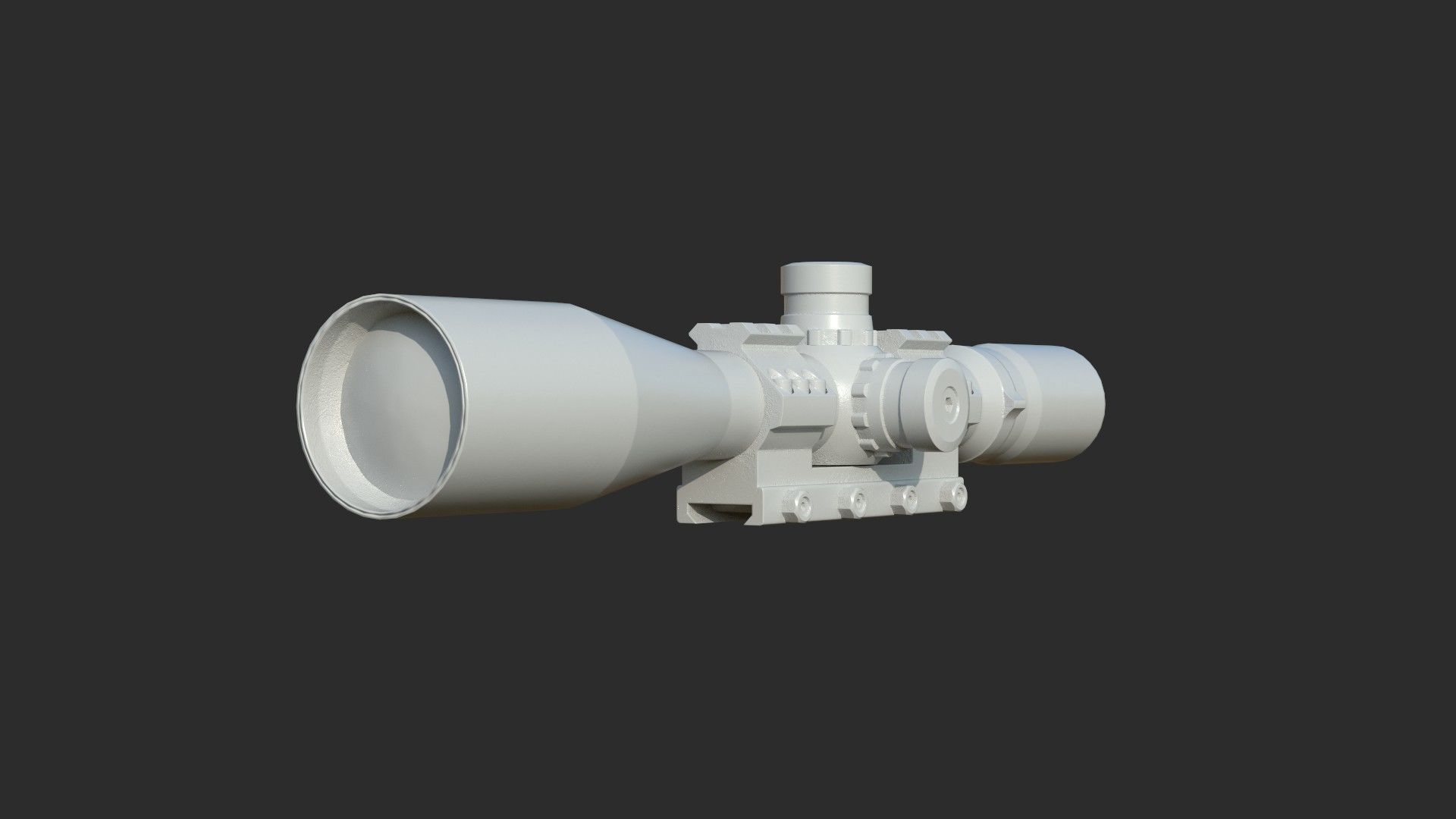 Weapon - Scope - 09 - LongRangeScope Low-poly 3D model_12