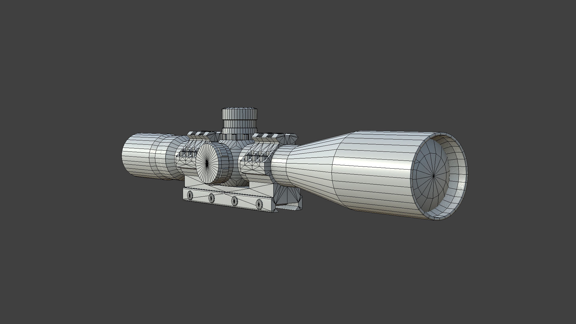 Weapon - Scope - 09 - LongRangeScope Low-poly 3D model_18
