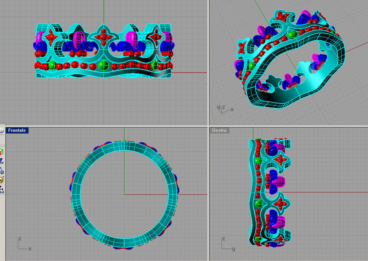 authentic crown ring 3D An078 3D print model_2