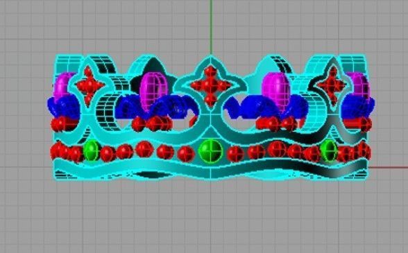 authentic crown ring 3D An078 3D print model_3