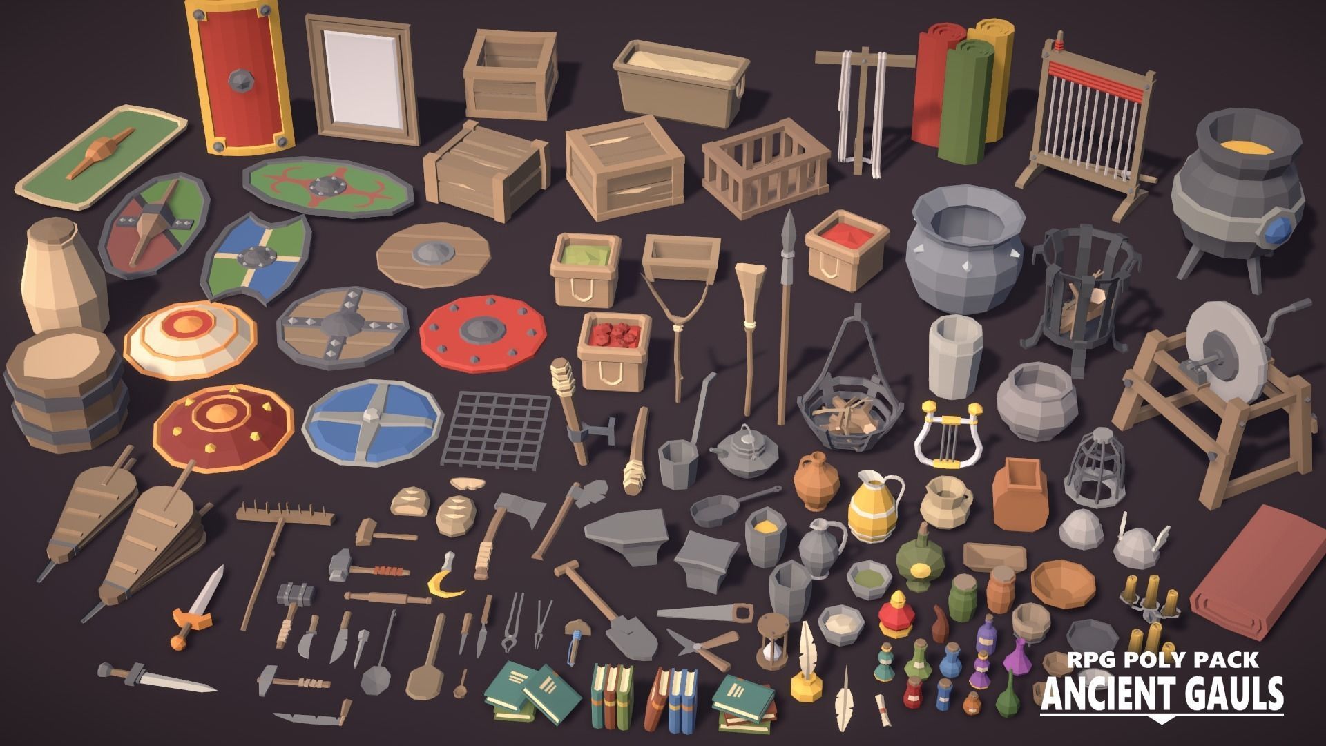 RPG Poly Pack - Ancient Gauls Low-poly 3D model_14