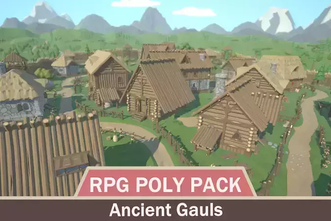RPG Poly Pack - Ancient Gauls Low-poly 3D model