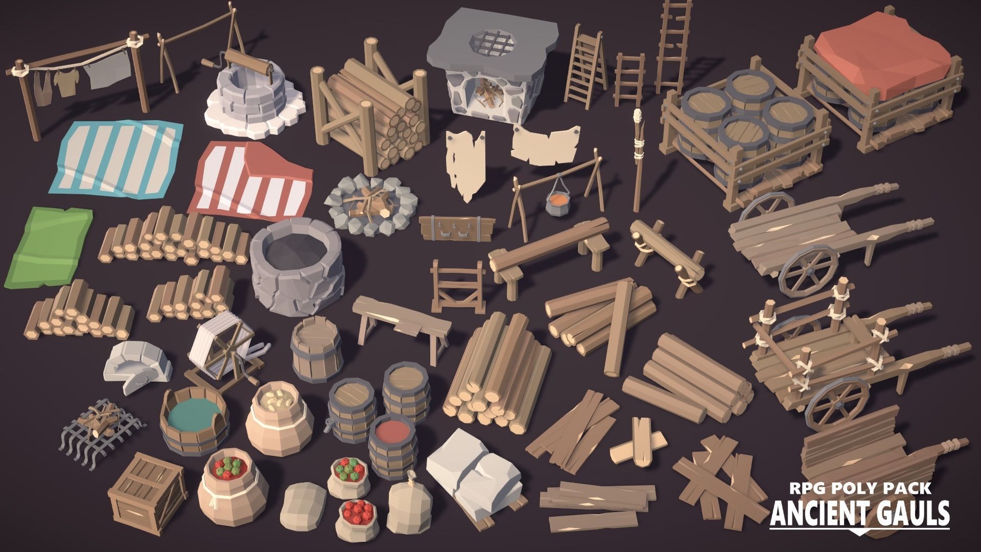 RPG Poly Pack - Ancient Gauls Low-poly 3D model_15