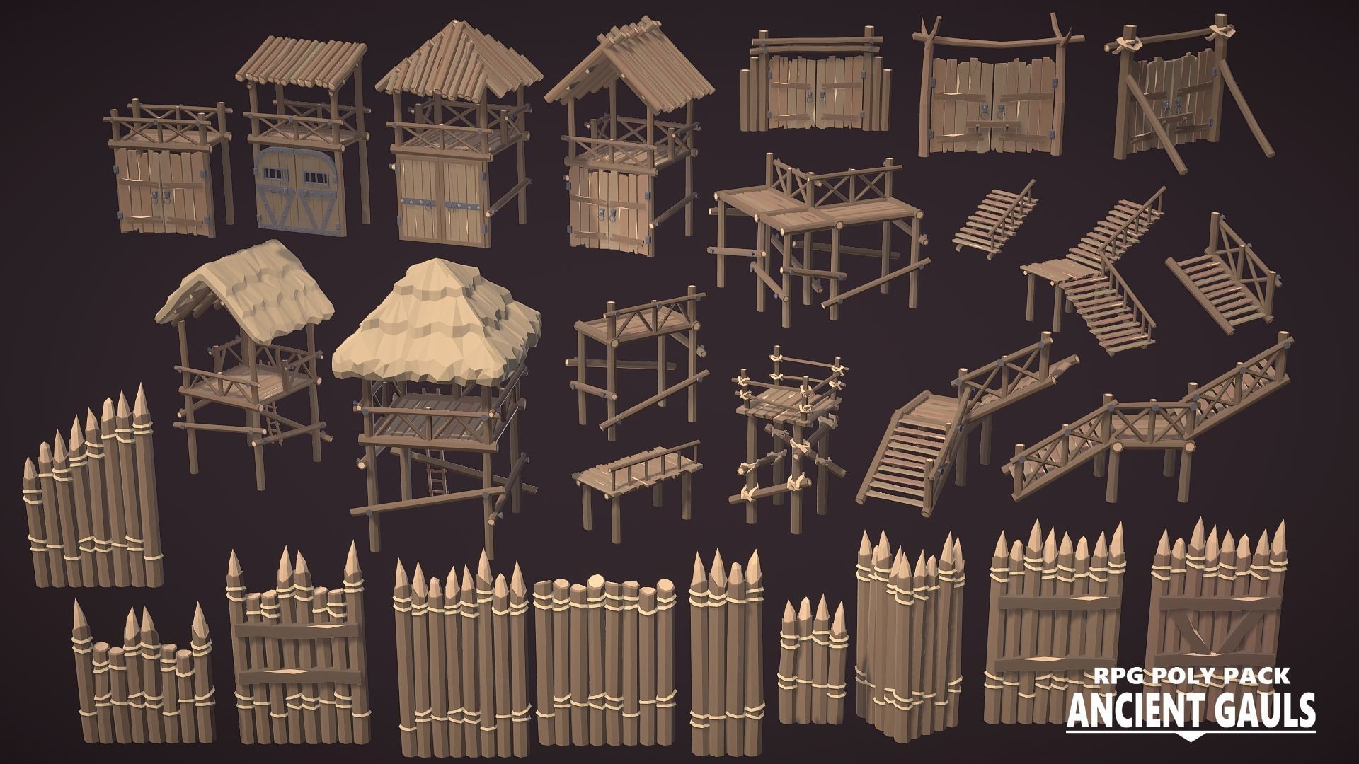 RPG Poly Pack - Ancient Gauls Low-poly 3D model_19