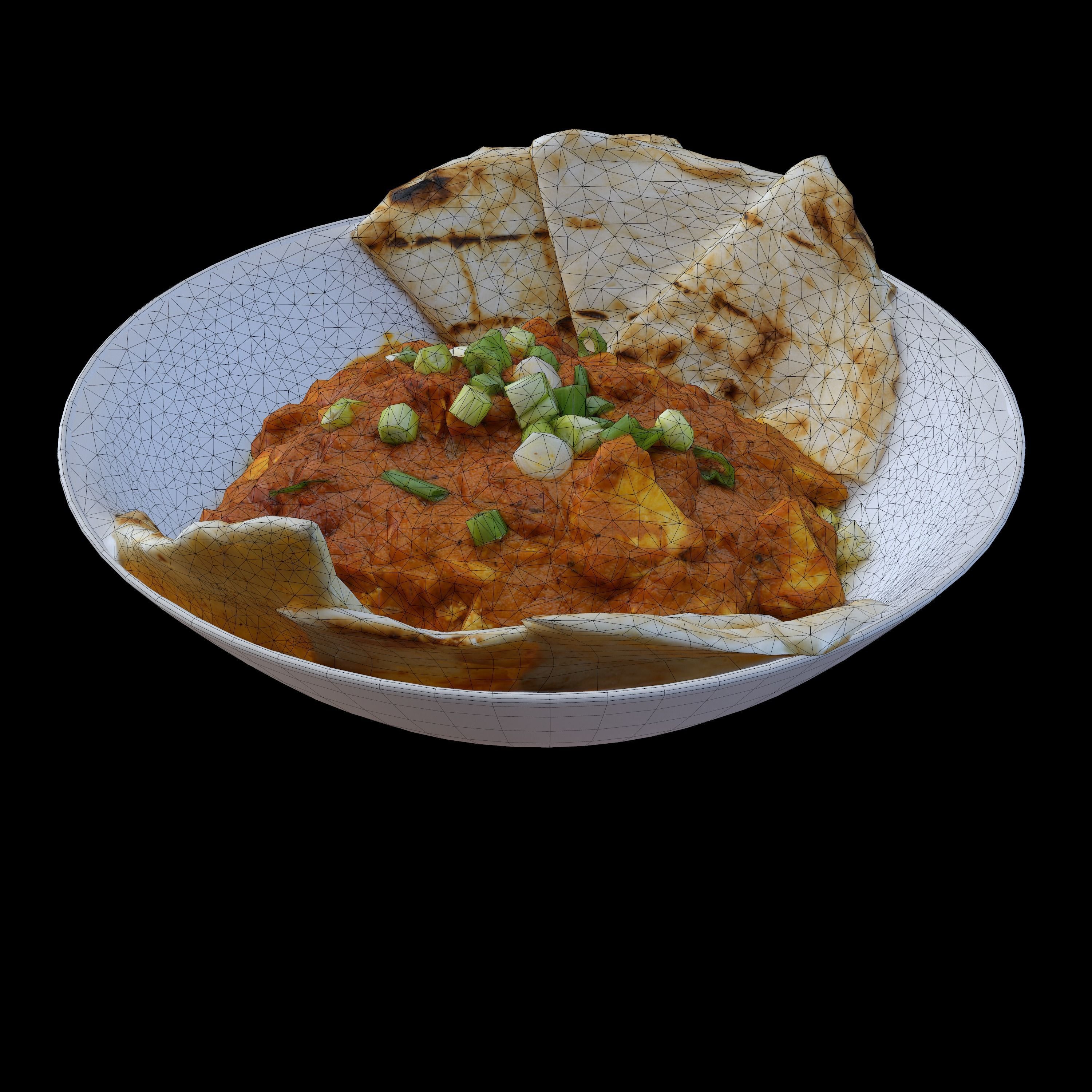 BUTTER CHICKEN RICE BOWL Low-poly 3D model_6