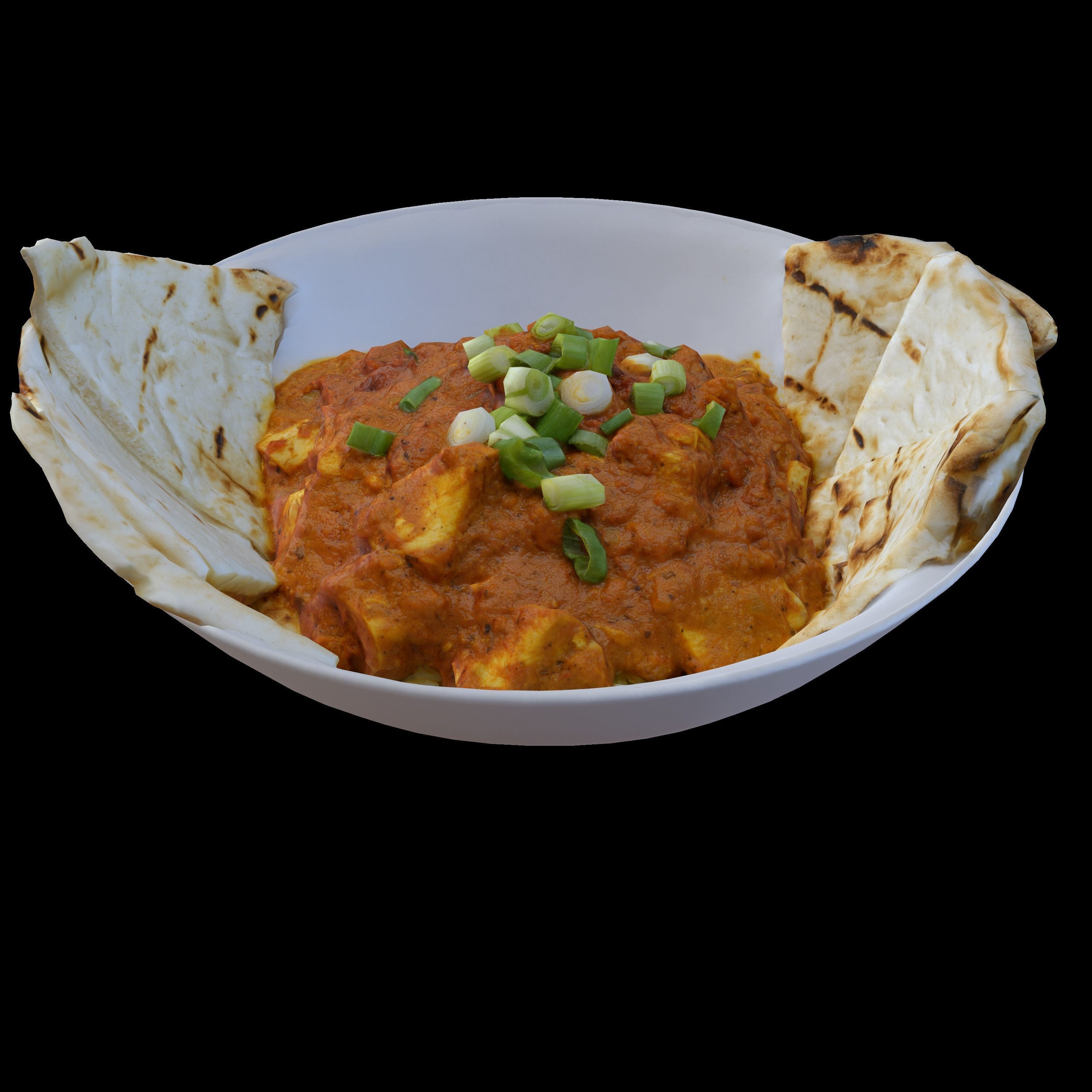 BUTTER CHICKEN RICE BOWL Low-poly 3D model_3
