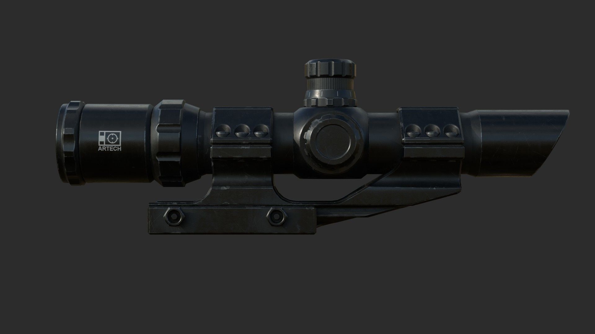 Weapon - Scope - 10 - TacticalCraftsman Low-poly 3D model_6
