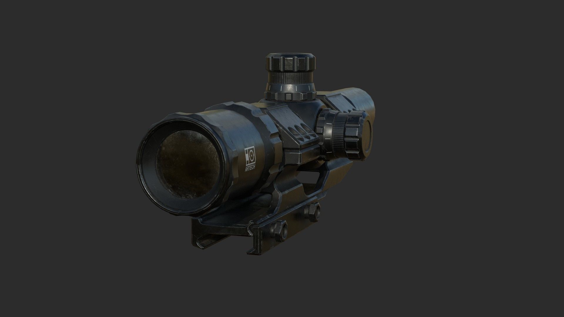 Weapon - Scope - 10 - TacticalCraftsman Low-poly 3D model_4